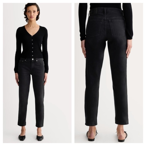 Everlane Super Soft Straight Leg Jeans Black size 27 Regular - Picture 3 of 12